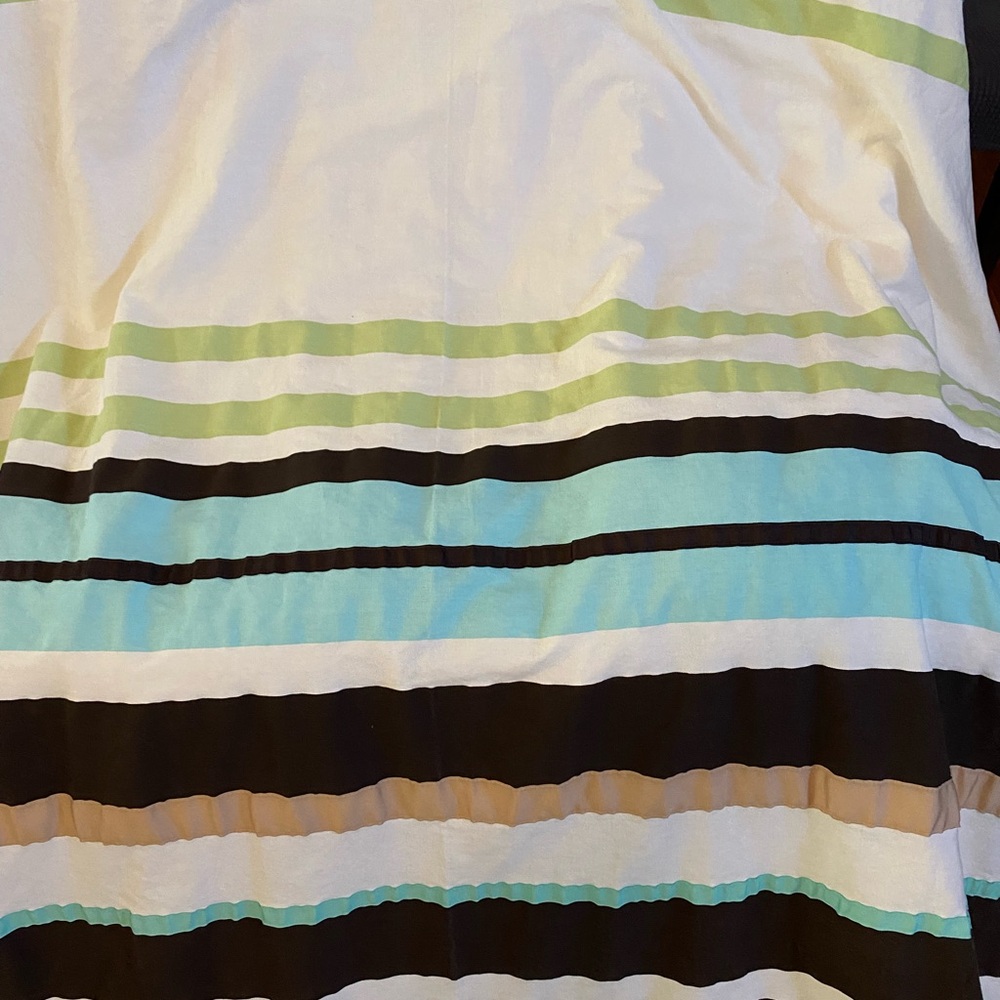Kate Spade used Shower Curtain with Ribbons stripes- in Great condition